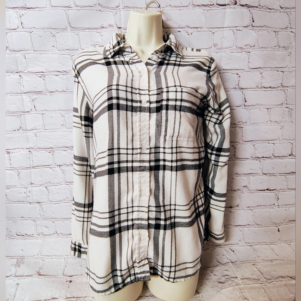 Ahh Amazingly Soft American Eagle Boyfriend Small Long Line Well Worn Flannel